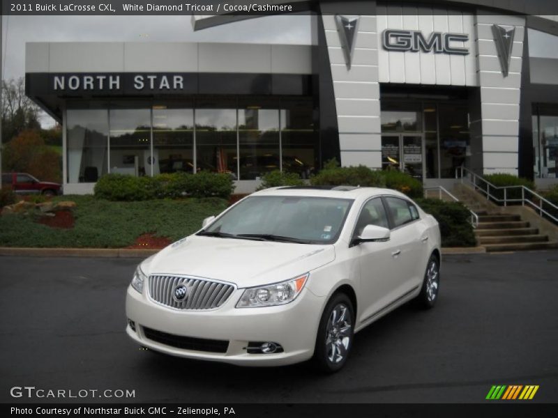 White Diamond Tricoat / Cocoa/Cashmere 2011 Buick LaCrosse CXL
