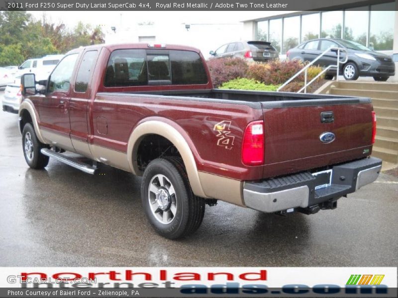 Royal Red Metallic / Adobe Two Tone Leather 2011 Ford F250 Super Duty Lariat SuperCab 4x4