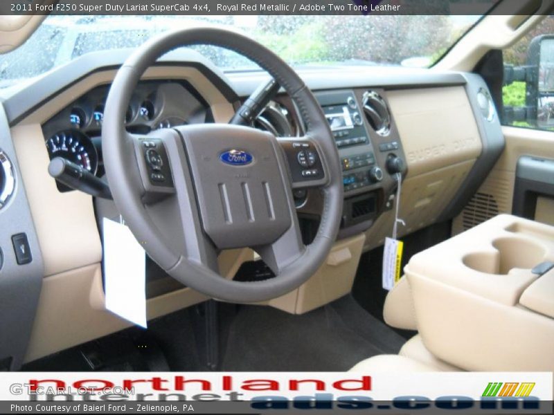 Royal Red Metallic / Adobe Two Tone Leather 2011 Ford F250 Super Duty Lariat SuperCab 4x4
