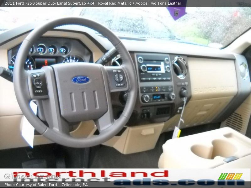 Royal Red Metallic / Adobe Two Tone Leather 2011 Ford F250 Super Duty Lariat SuperCab 4x4