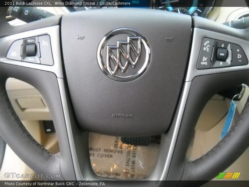 White Diamond Tricoat / Cocoa/Cashmere 2011 Buick LaCrosse CXL