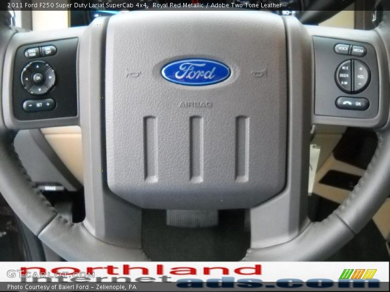 Royal Red Metallic / Adobe Two Tone Leather 2011 Ford F250 Super Duty Lariat SuperCab 4x4