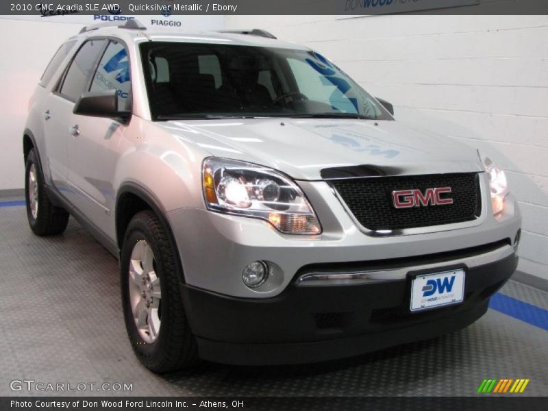 Quicksilver Metallic / Ebony 2010 GMC Acadia SLE AWD