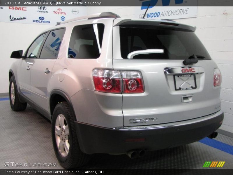 Quicksilver Metallic / Ebony 2010 GMC Acadia SLE AWD
