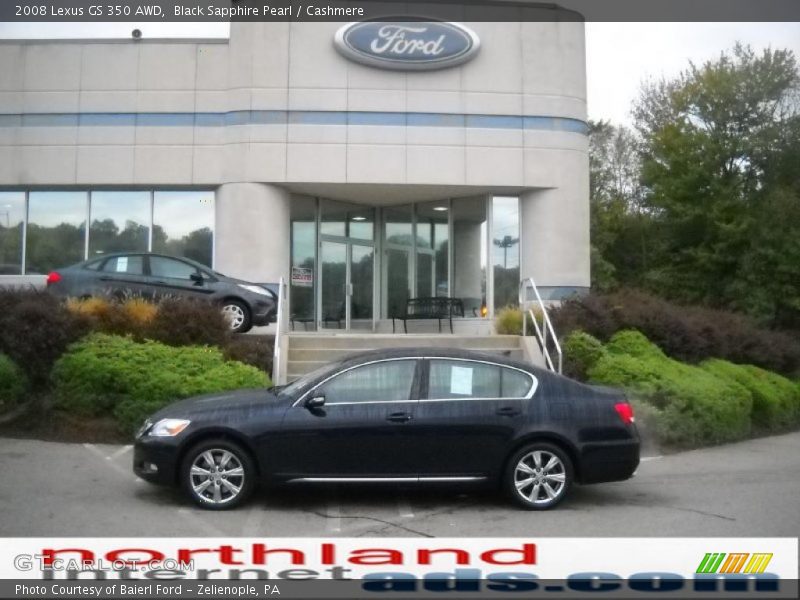 Black Sapphire Pearl / Cashmere 2008 Lexus GS 350 AWD