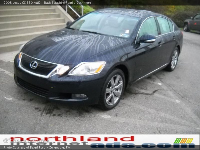 Black Sapphire Pearl / Cashmere 2008 Lexus GS 350 AWD