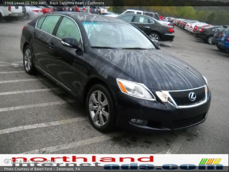 Black Sapphire Pearl / Cashmere 2008 Lexus GS 350 AWD