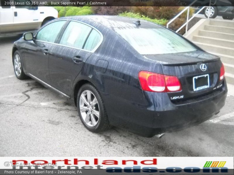 Black Sapphire Pearl / Cashmere 2008 Lexus GS 350 AWD