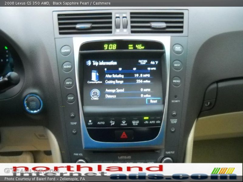 Black Sapphire Pearl / Cashmere 2008 Lexus GS 350 AWD