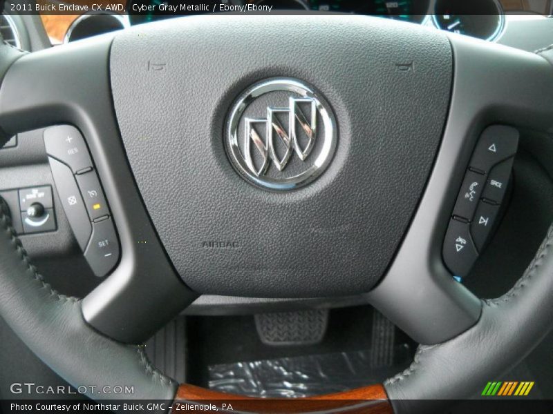 Cyber Gray Metallic / Ebony/Ebony 2011 Buick Enclave CX AWD