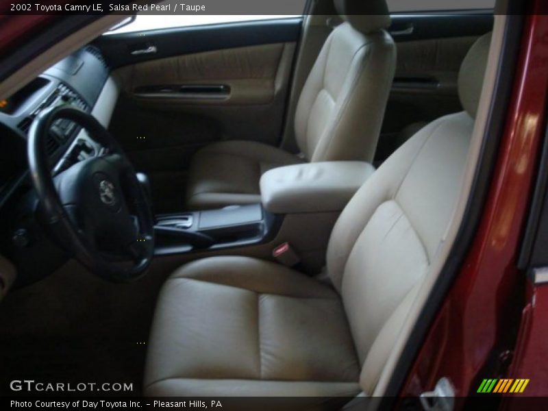 Salsa Red Pearl / Taupe 2002 Toyota Camry LE