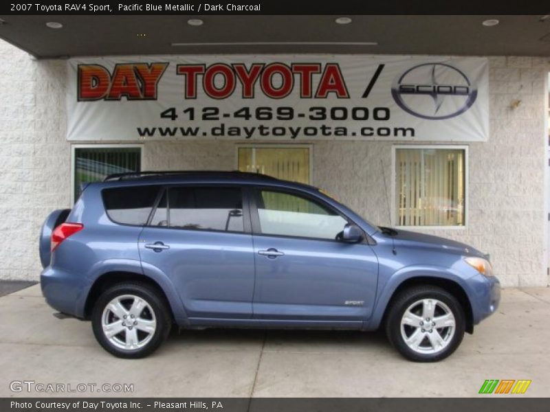 Pacific Blue Metallic / Dark Charcoal 2007 Toyota RAV4 Sport