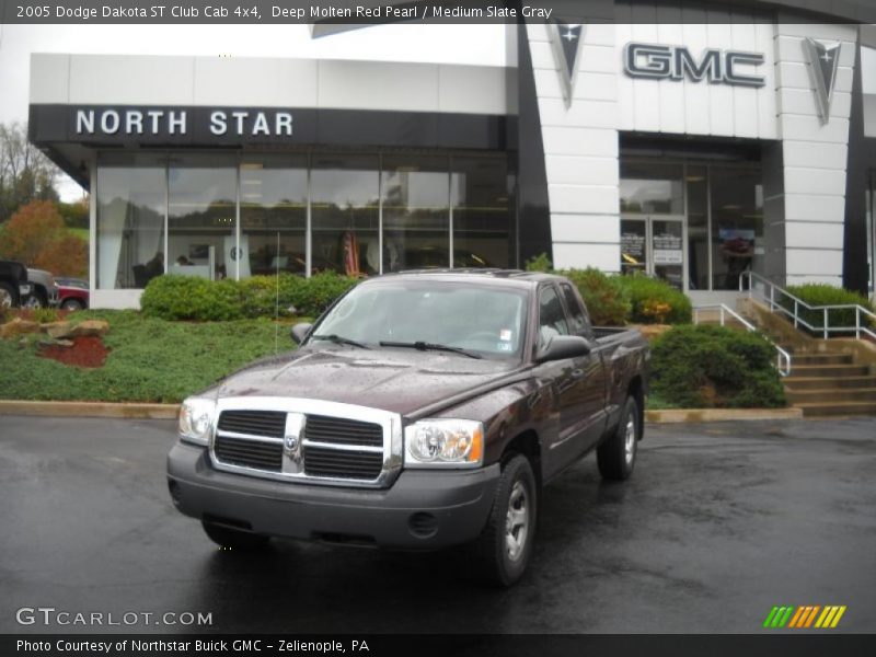 Deep Molten Red Pearl / Medium Slate Gray 2005 Dodge Dakota ST Club Cab 4x4