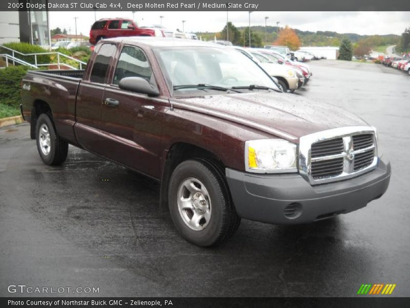 Deep Molten Red Pearl / Medium Slate Gray 2005 Dodge Dakota ST Club Cab 4x4