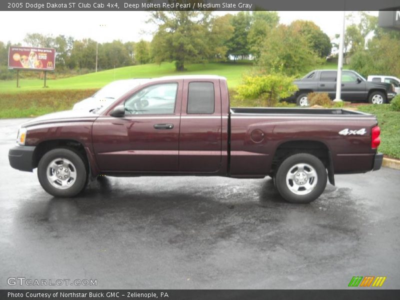 Deep Molten Red Pearl / Medium Slate Gray 2005 Dodge Dakota ST Club Cab 4x4