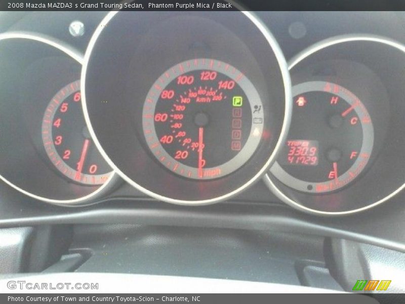 Phantom Purple Mica / Black 2008 Mazda MAZDA3 s Grand Touring Sedan