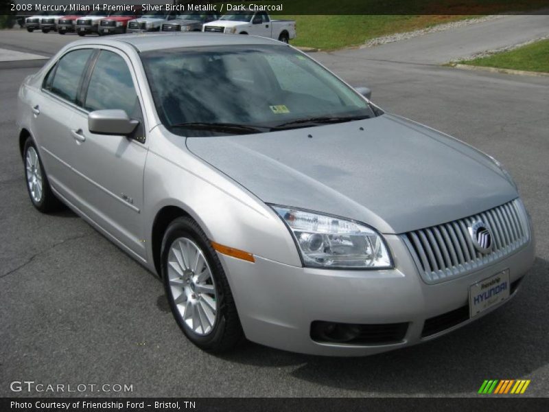 Silver Birch Metallic / Dark Charcoal 2008 Mercury Milan I4 Premier