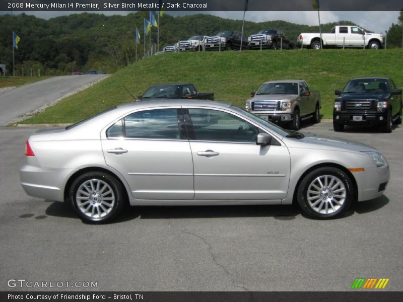 Silver Birch Metallic / Dark Charcoal 2008 Mercury Milan I4 Premier
