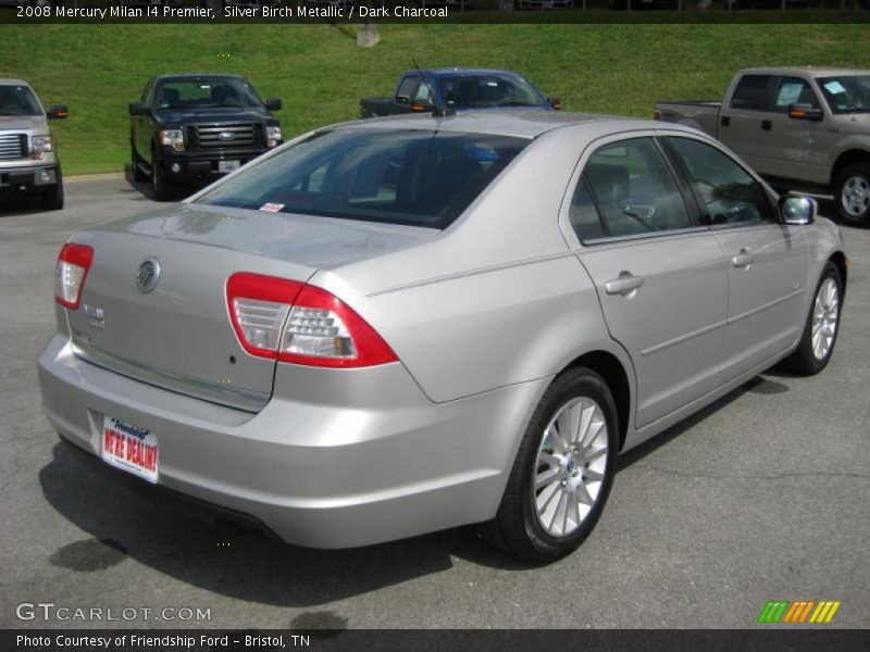 Silver Birch Metallic / Dark Charcoal 2008 Mercury Milan I4 Premier
