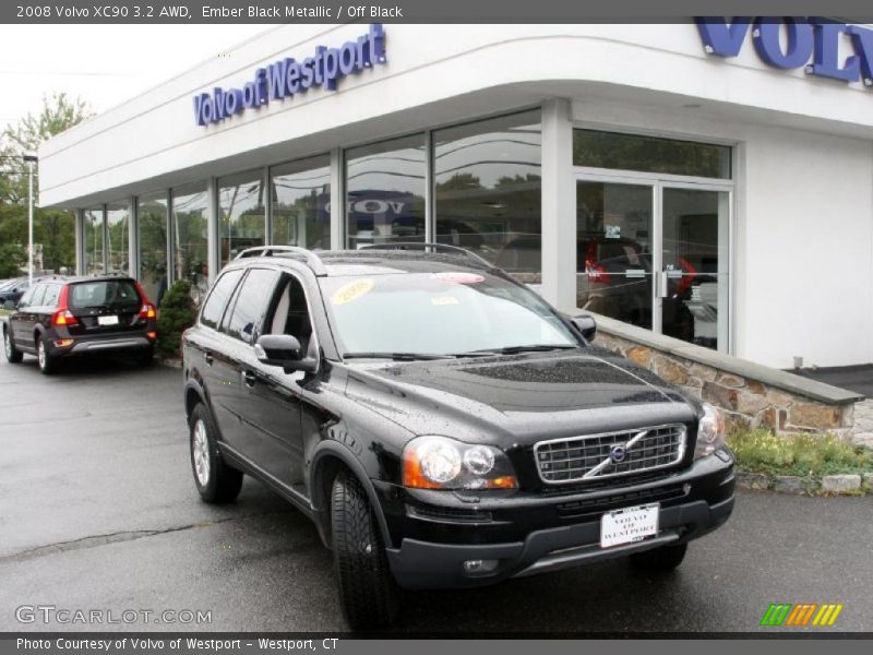 Ember Black Metallic / Off Black 2008 Volvo XC90 3.2 AWD