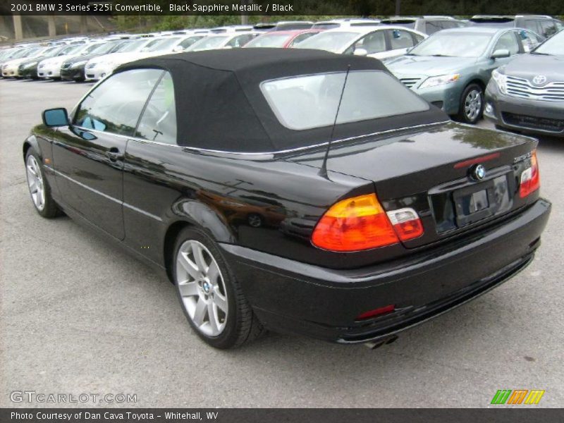 Black Sapphire Metallic / Black 2001 BMW 3 Series 325i Convertible