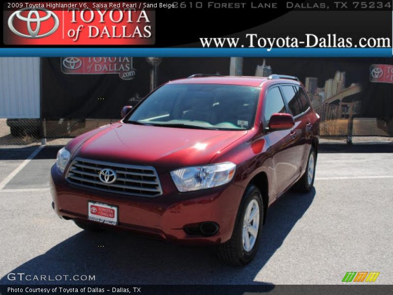 Salsa Red Pearl / Sand Beige 2009 Toyota Highlander V6