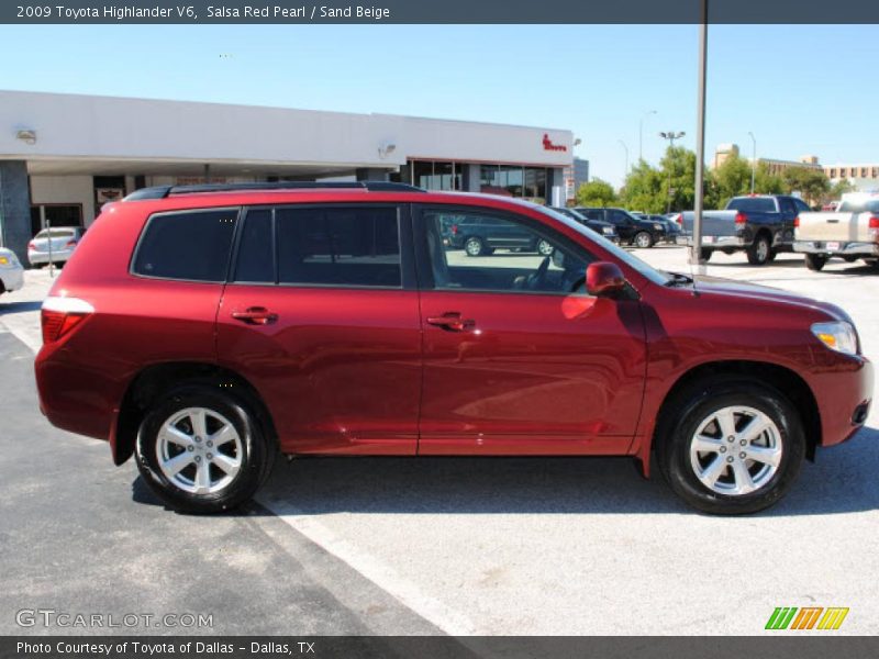 Salsa Red Pearl / Sand Beige 2009 Toyota Highlander V6