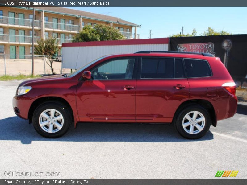 Salsa Red Pearl / Sand Beige 2009 Toyota Highlander V6