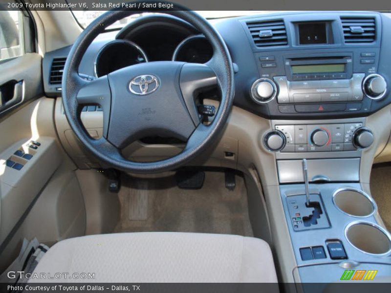 Salsa Red Pearl / Sand Beige 2009 Toyota Highlander V6
