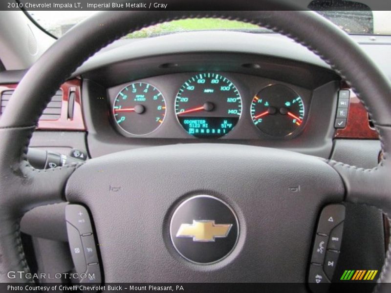 Imperial Blue Metallic / Gray 2010 Chevrolet Impala LT