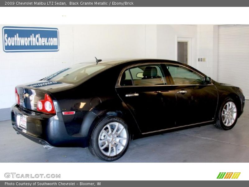Black Granite Metallic / Ebony/Brick 2009 Chevrolet Malibu LTZ Sedan