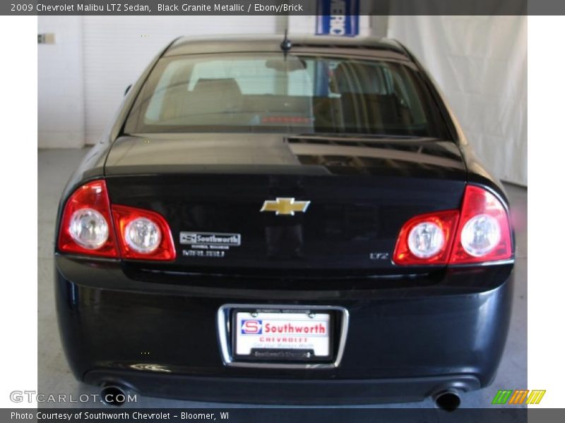 Black Granite Metallic / Ebony/Brick 2009 Chevrolet Malibu LTZ Sedan