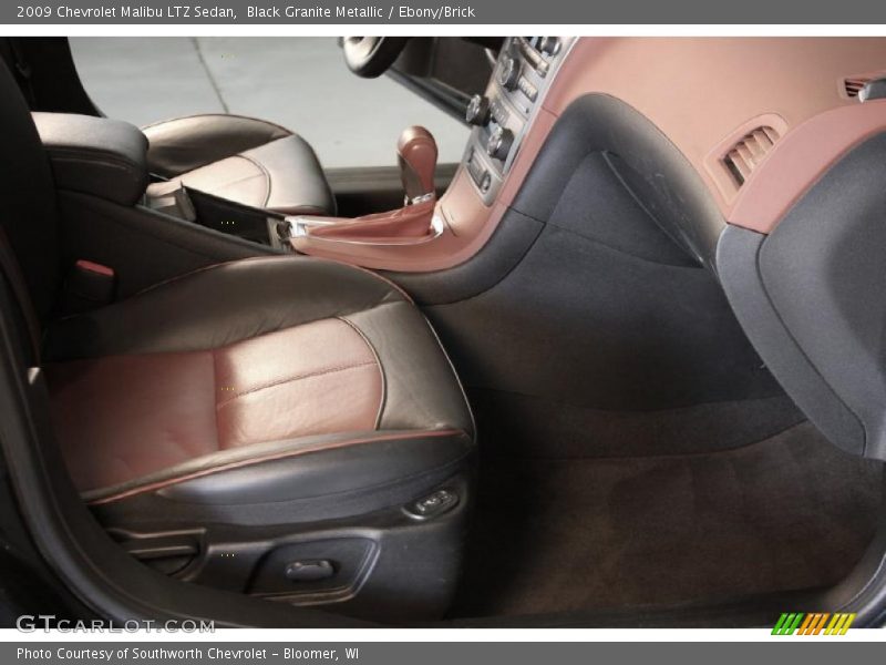 Black Granite Metallic / Ebony/Brick 2009 Chevrolet Malibu LTZ Sedan