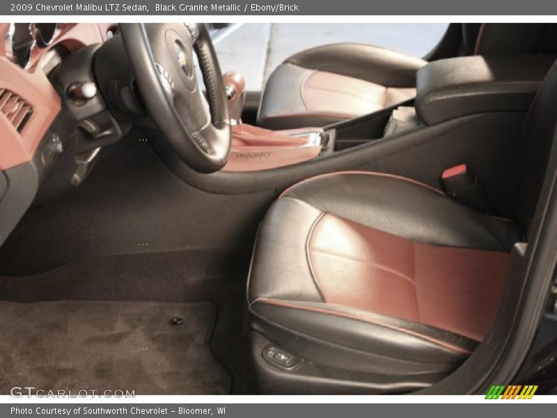 Black Granite Metallic / Ebony/Brick 2009 Chevrolet Malibu LTZ Sedan