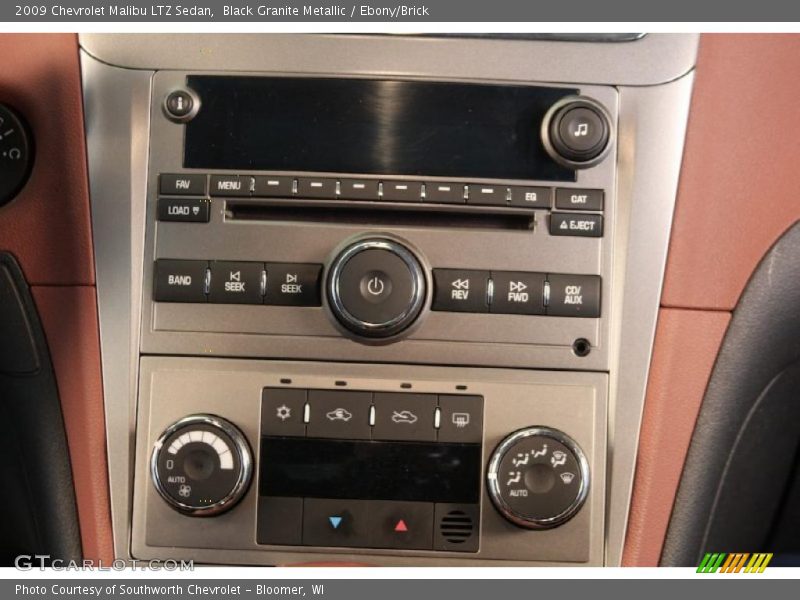 Black Granite Metallic / Ebony/Brick 2009 Chevrolet Malibu LTZ Sedan