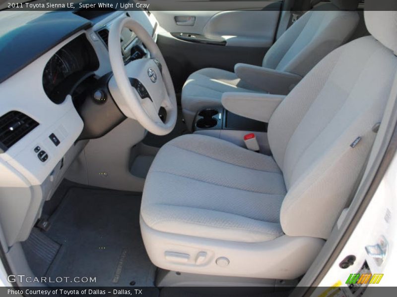 Super White / Light Gray 2011 Toyota Sienna LE