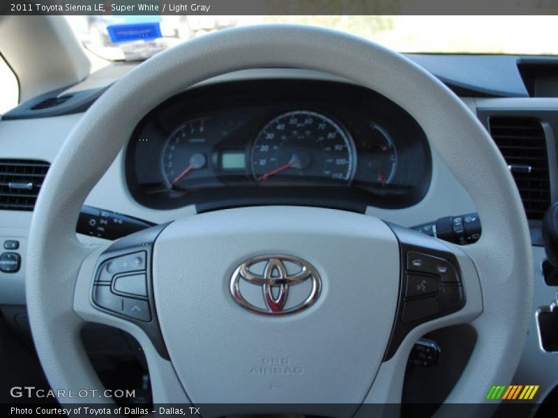 Super White / Light Gray 2011 Toyota Sienna LE