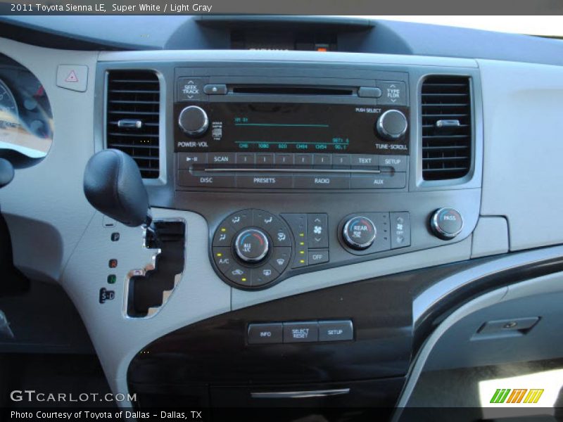 Super White / Light Gray 2011 Toyota Sienna LE