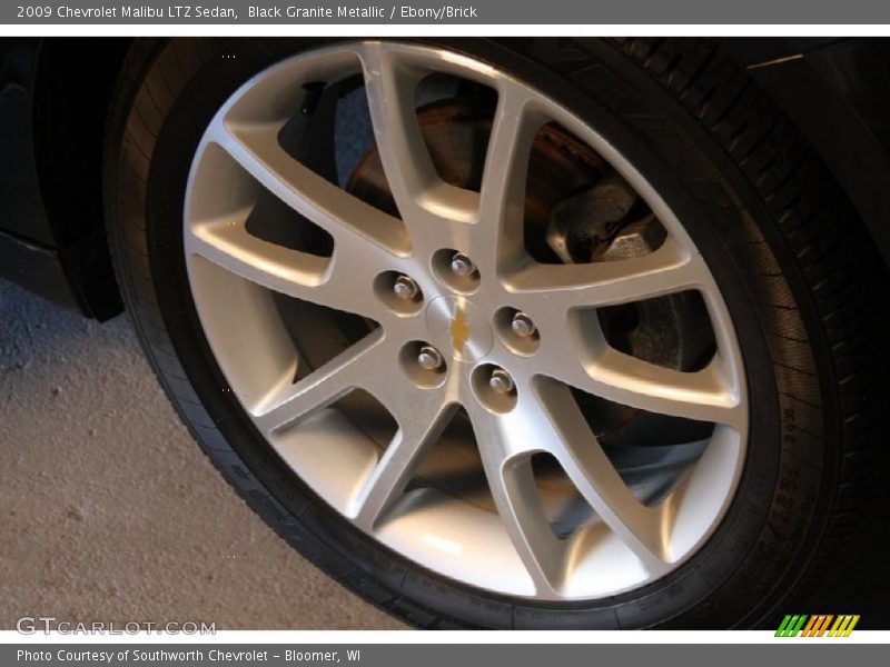 Black Granite Metallic / Ebony/Brick 2009 Chevrolet Malibu LTZ Sedan