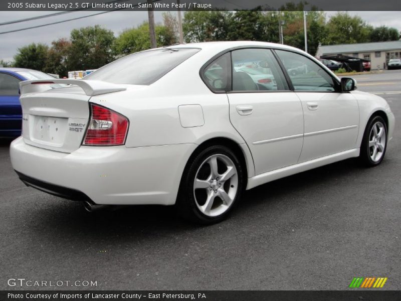 Satin White Pearl / Taupe 2005 Subaru Legacy 2.5 GT Limited Sedan