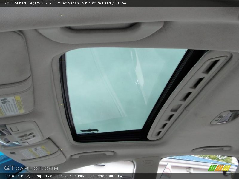 Satin White Pearl / Taupe 2005 Subaru Legacy 2.5 GT Limited Sedan