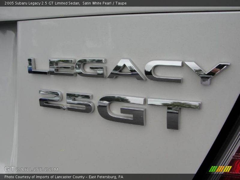 Satin White Pearl / Taupe 2005 Subaru Legacy 2.5 GT Limited Sedan