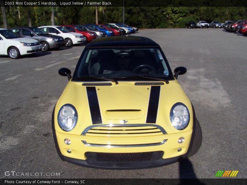 Liquid Yellow / Panther Black 2003 Mini Cooper S Hardtop