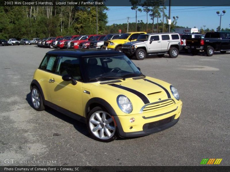 Liquid Yellow / Panther Black 2003 Mini Cooper S Hardtop