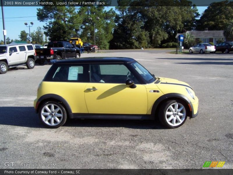 Liquid Yellow / Panther Black 2003 Mini Cooper S Hardtop