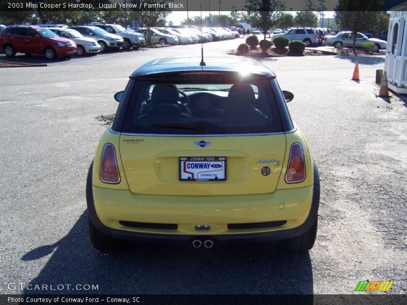 Liquid Yellow / Panther Black 2003 Mini Cooper S Hardtop