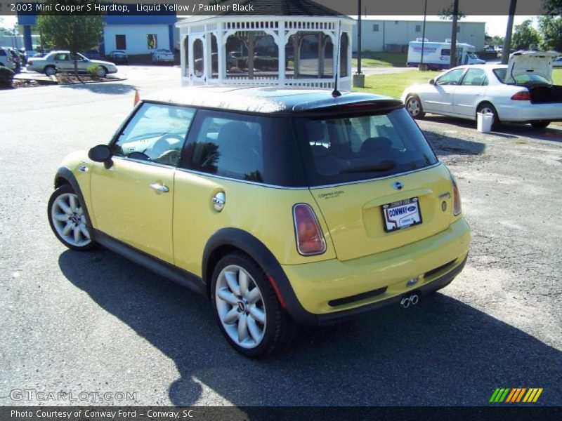 Liquid Yellow / Panther Black 2003 Mini Cooper S Hardtop