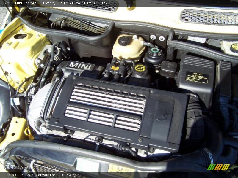 Liquid Yellow / Panther Black 2003 Mini Cooper S Hardtop