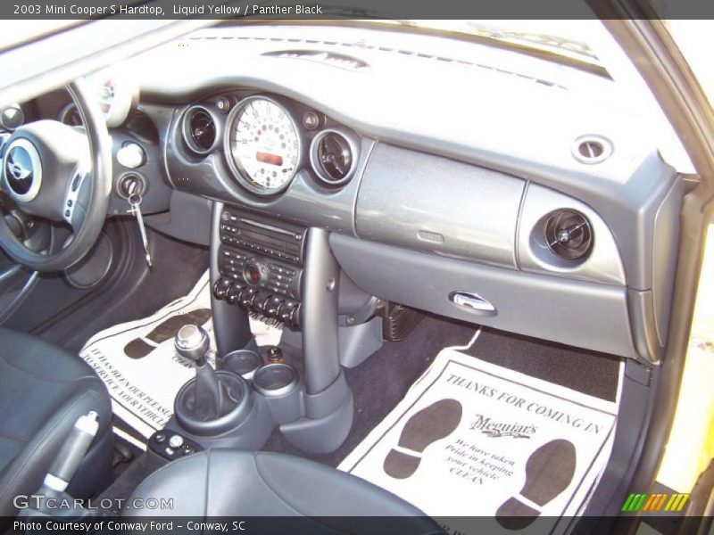 Liquid Yellow / Panther Black 2003 Mini Cooper S Hardtop
