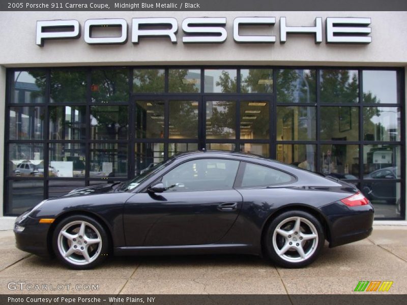 Midnight Blue Metallic / Black 2005 Porsche 911 Carrera Coupe